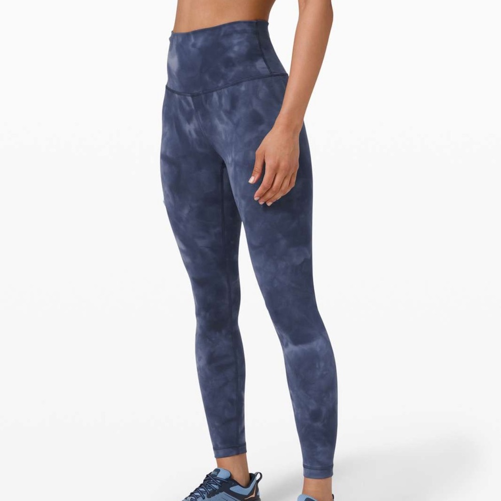 Lululemon Wunder Train High-Rise Tight 25”, Diamond Dye Naval Blue